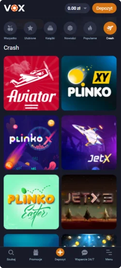 Vox Casino Crash gry
