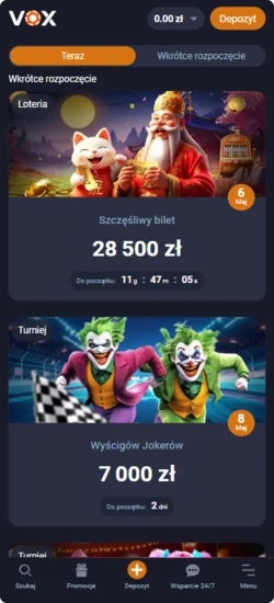 Vox Casino Kalendarz