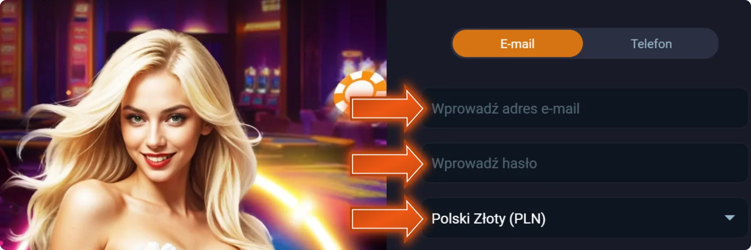 Wypełnij formularz rejestracyjny
