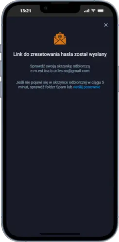 Krok 3 — Link do resetu — Vox Casino